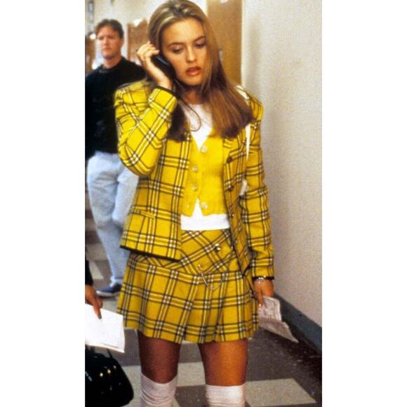 Vintage 1990's Mixit Sz 10 Pink Plaid Shrunken Blazer Jacket Clueless Friends - Picture 11 of 11